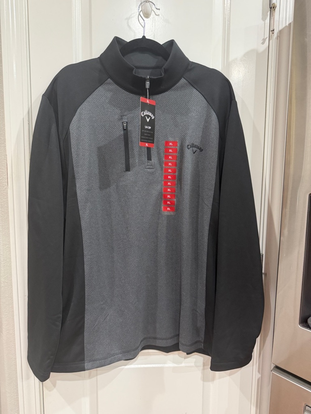 Callaway Two-Tone gray Quarter-Zip Pullover